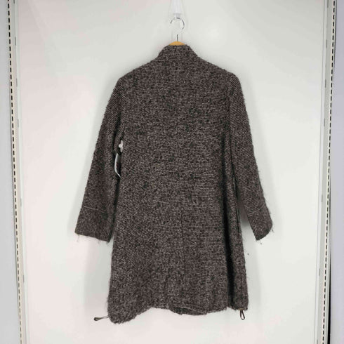 イオコムイオ io comme  io シャギー レイヤード ノーカラーウールコート レディース JPN:38